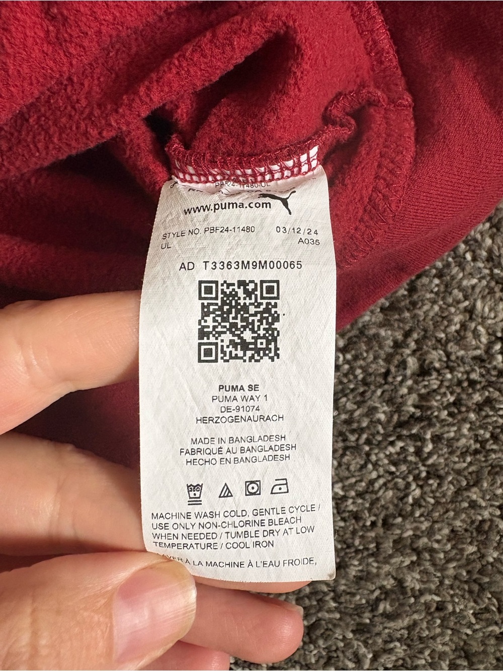 Puma Kids Gray and Red Hooded Jogger Set - Picture 5 of 10